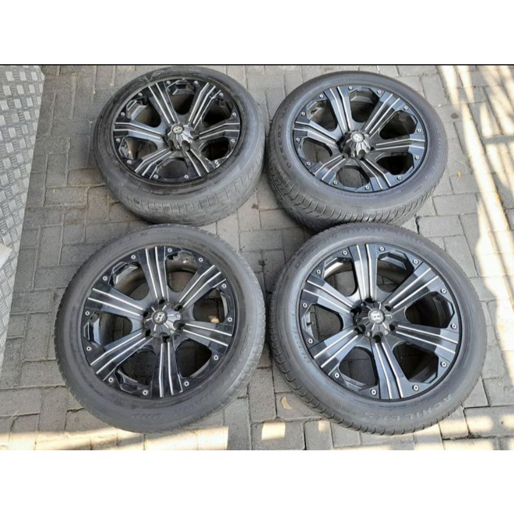 Velg Mobil Bekas Ring 20 Lubang Baut 6 BALISTIC R20X9 6X139,7 ET15 BAN 265 50 R20