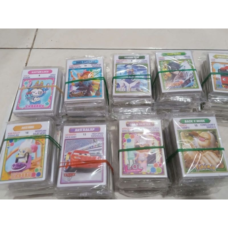 kartu kwartet jumbo DG isi 6bks/gambar gepok/mainan jadul