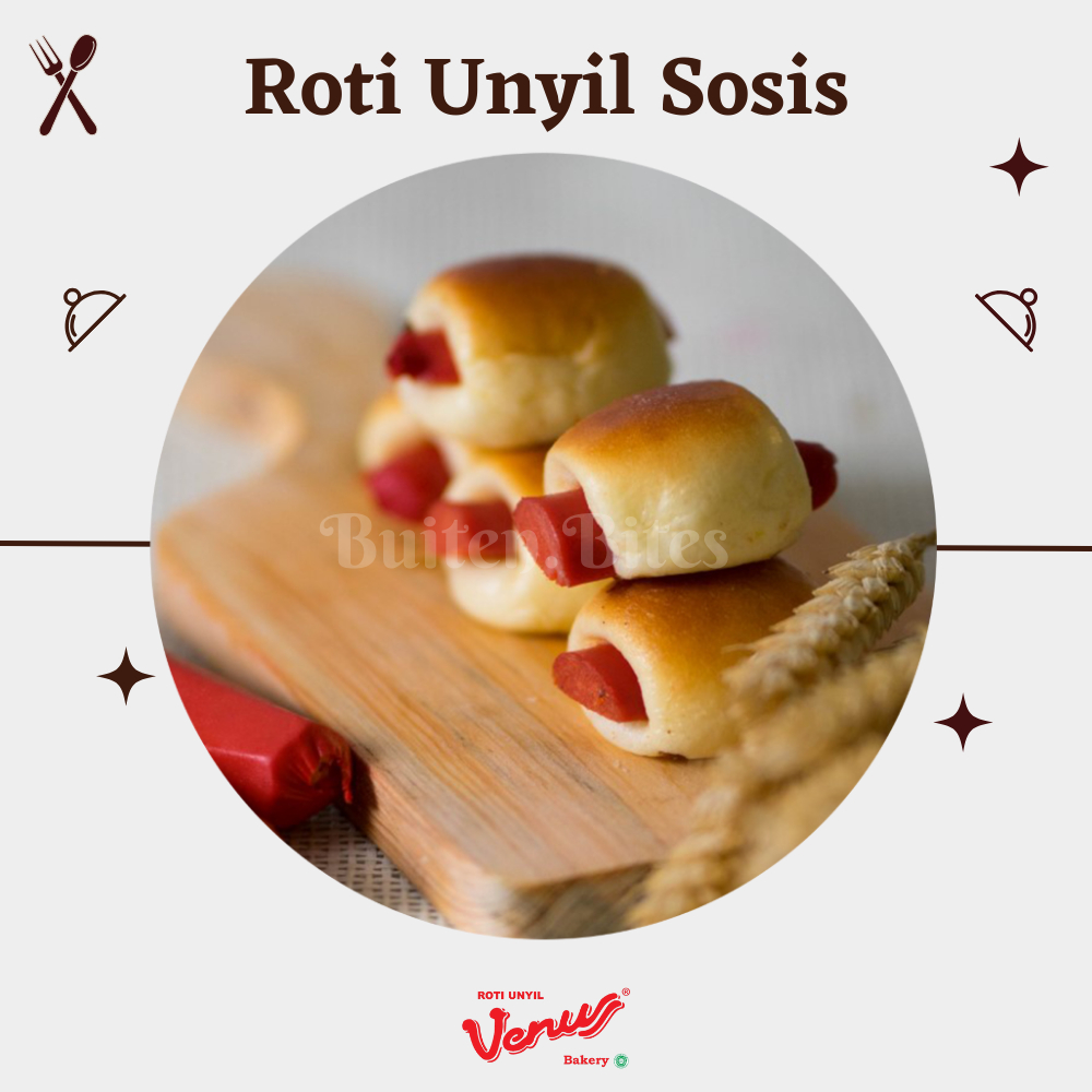 

BuitenBites / Roti unyil Venus rasa sosis sapi best seller rotilembut jajanan keluarga enak cemilan sehat