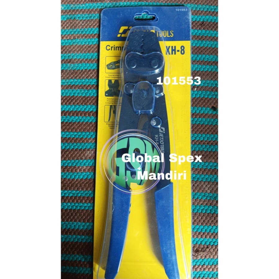 JETJO TOOLS TANG SKUN KABEL KH-8 101553 / CRIMPING TOOL KH-8 / TANG SKUN KABEL