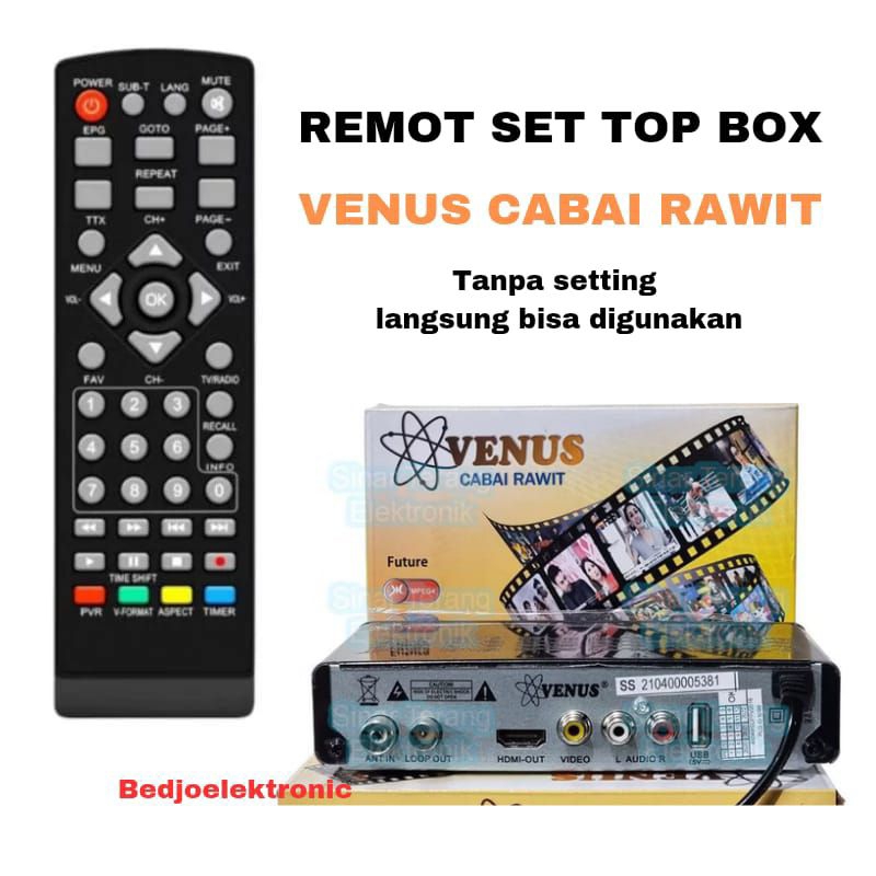 REMOTE STB VENUS CABAI RAWIT LAMA