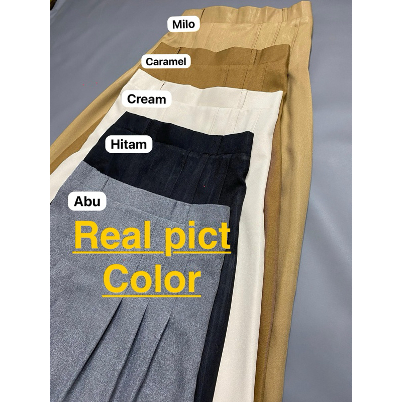 ORIGINAL JESI- JOY SKIRT-ROK FLARE WANITA KOREAN STYLE- BAHAN SEMIWOLL LOKAL_MODEL PANJANG & MIDI