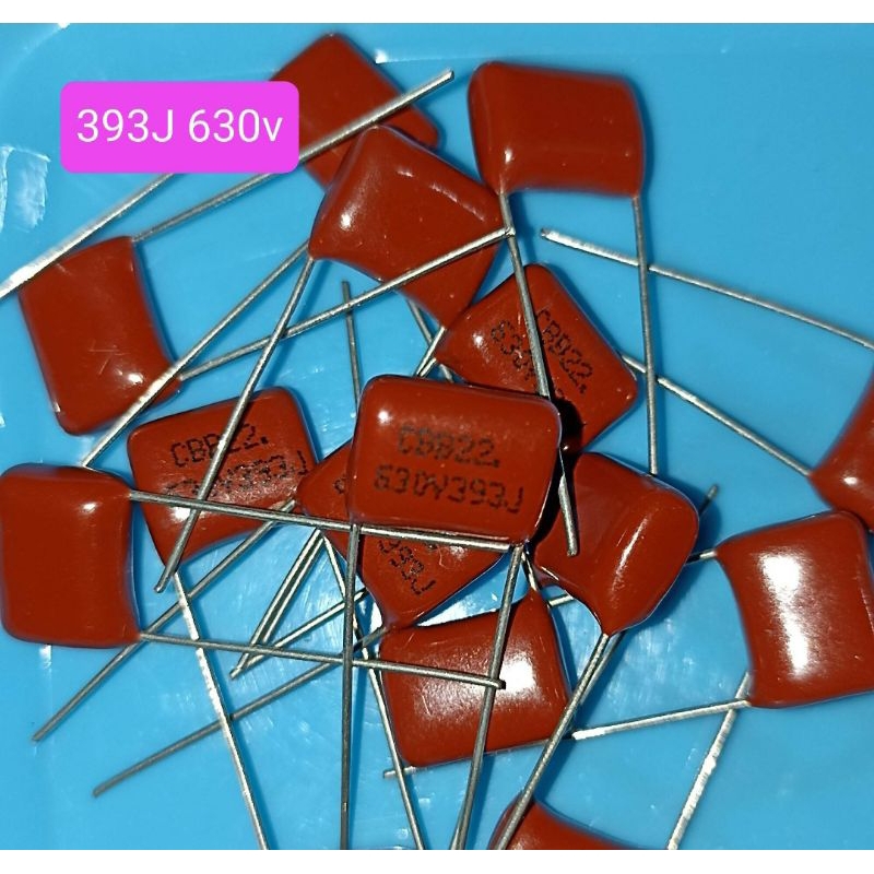 KAPASITOR MILAR 393J 630v CBB22 CAPASITOR MYLAR 393 J 630 VOLT