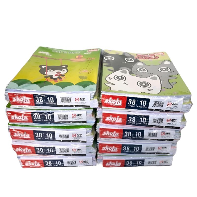 

buku tulis skola 38lbr 10pcs