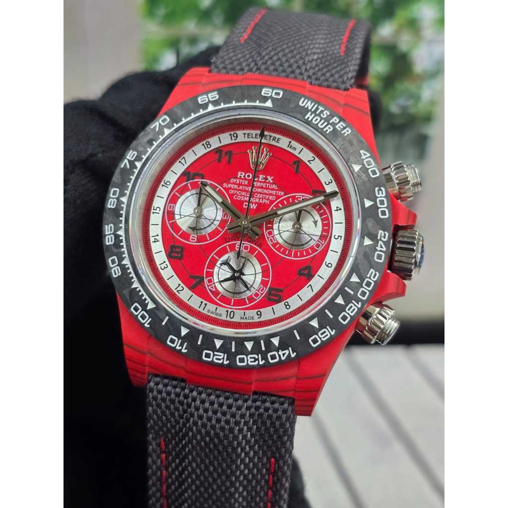 Jam Tangan Pria Rolex Daytona Diw Avia Red 39mm Viber Clean F 4130