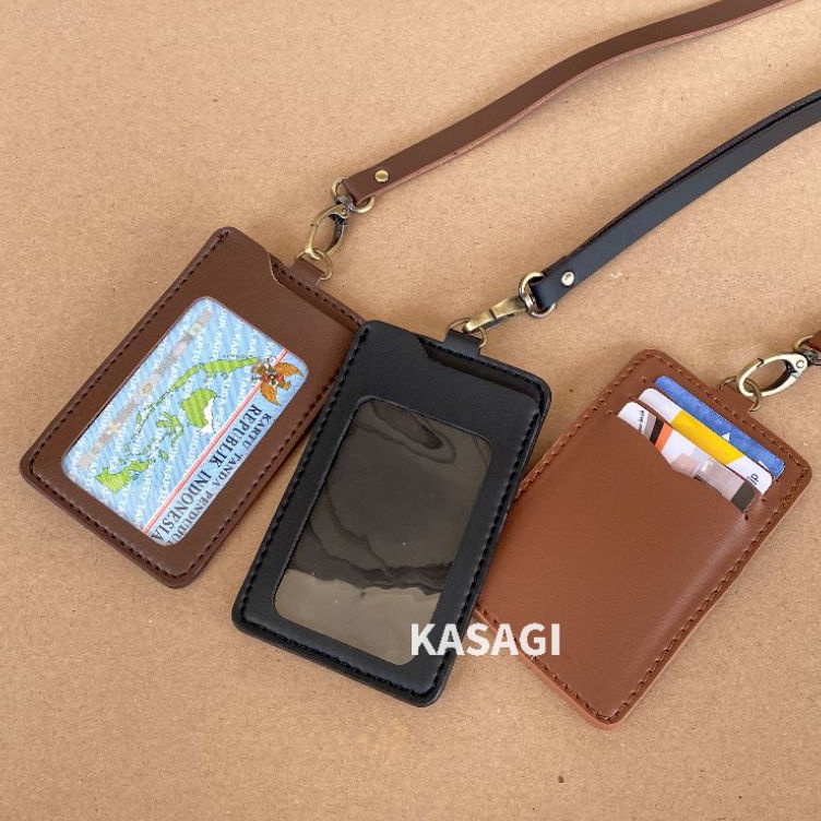 

Super Harga ID Card Holder Kulit Name Tag Holder Kulit MB2