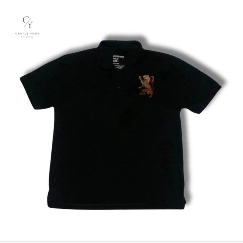 Polo Shirt Giordano 3D Lion Black Starboy