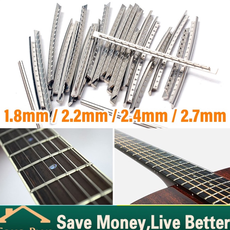 Pasti Diskon  24Pcs Fret Gitar Jumbo Akustik Elektrik  Stainless Steel  Fret Gitar Elektrik