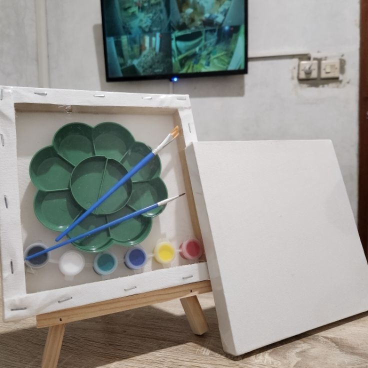 

Super Promosi Kanvas Lukis Lengkap Cat Kuas Easel Palet Cat