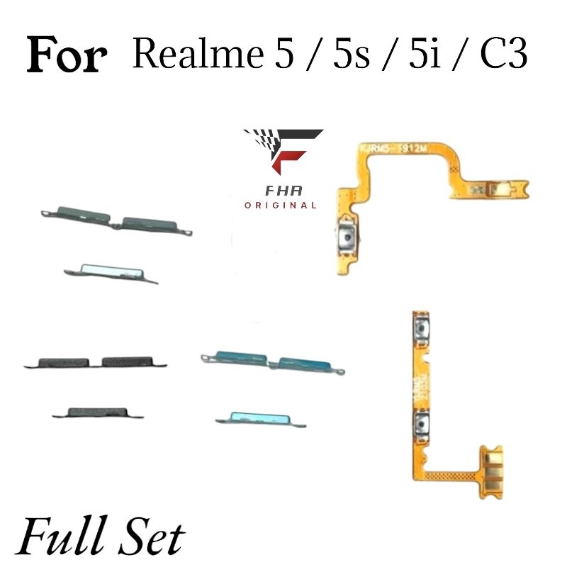 FLEXIBLE + TOMBOL VOLUME ON OF REALME 5 / REALME 5S / REALME 51 / REALME C3 FULL SET