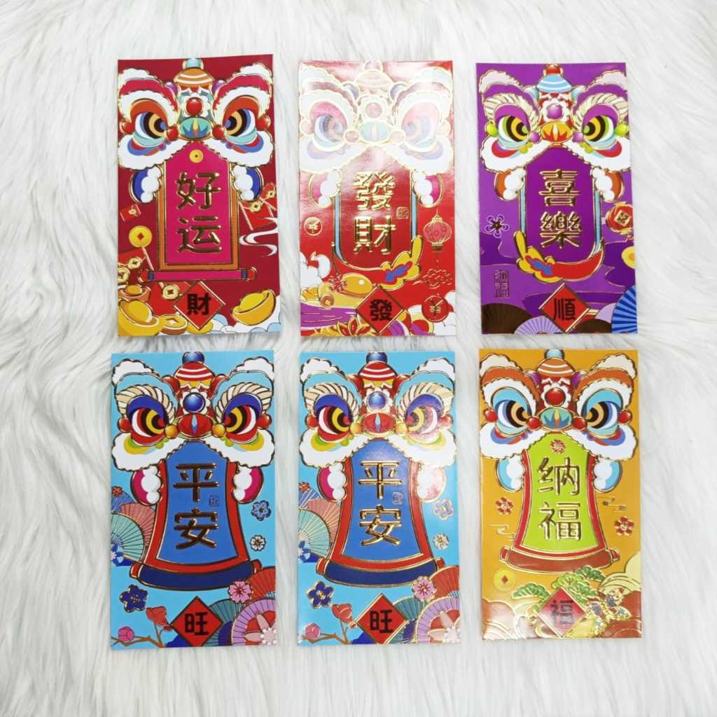 

Angpao Imlek Barongsai 4030 Import Bahan Artpaper Besar Mix Motif Sesuai Gambar