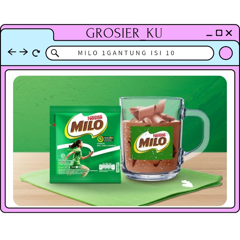 

Milo cokelat rencengan (isi 10gantung )