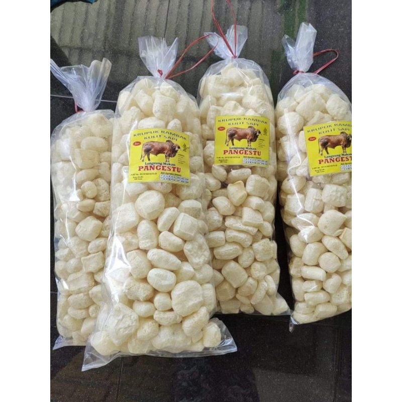 

KRUPUK RAMBAK SAPI MATANG KEMASAN 250GRAM siap makan