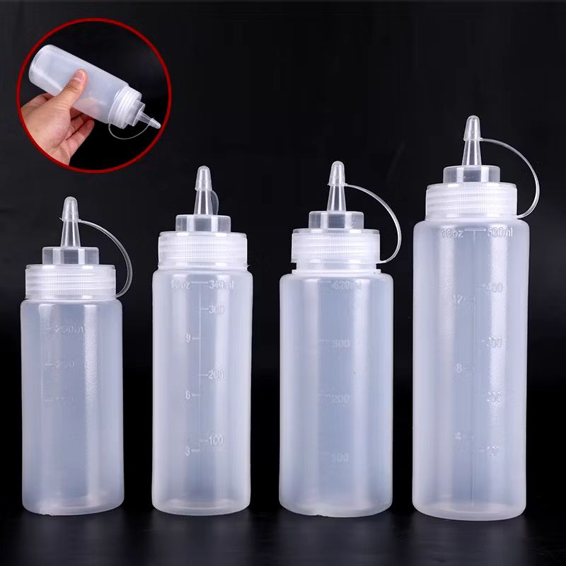 botol saos / kecap plastik putih transparant