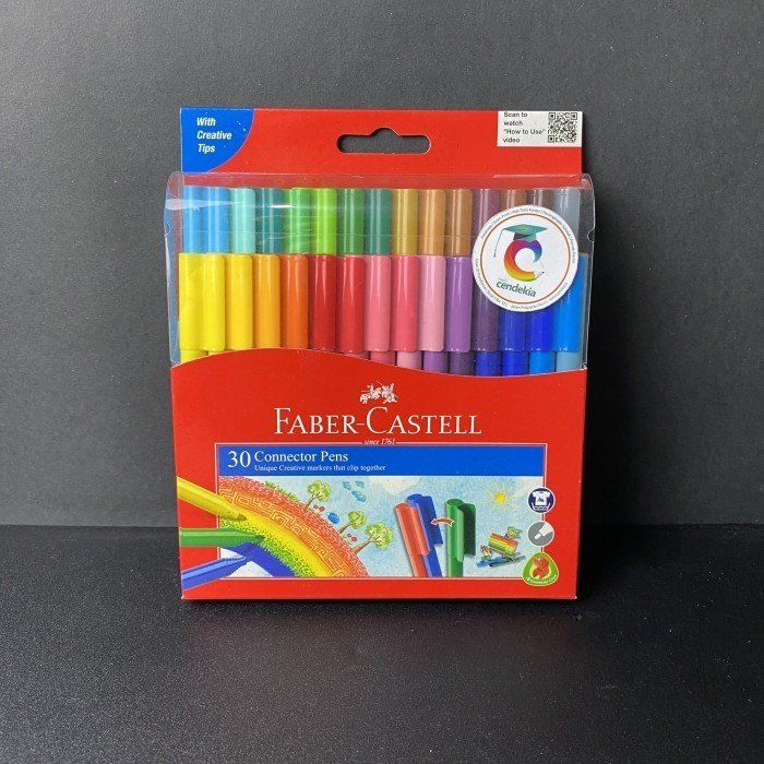 

Spidol Connector pens Faber Castel 30 warna