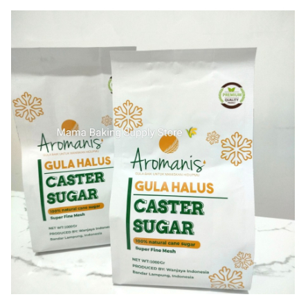 

AROMANIS Castor Sugar Gula Kastor Pasir Putih HALUS Caster Sugar 1 kg