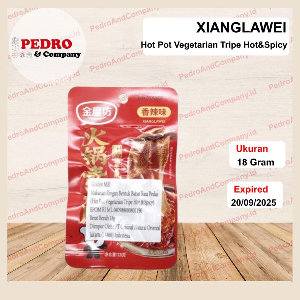 

Golden Mill hot pot vegetarian tripe hot n spice 18 gram cocolan dipping PEDAS XIANGLAWEI