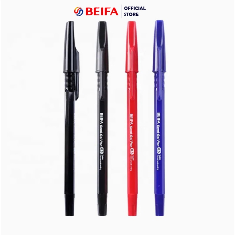 

Beifa Ball Pen Pulpen Pena Semi Gel Pen 0.5mm TA600 Pcs