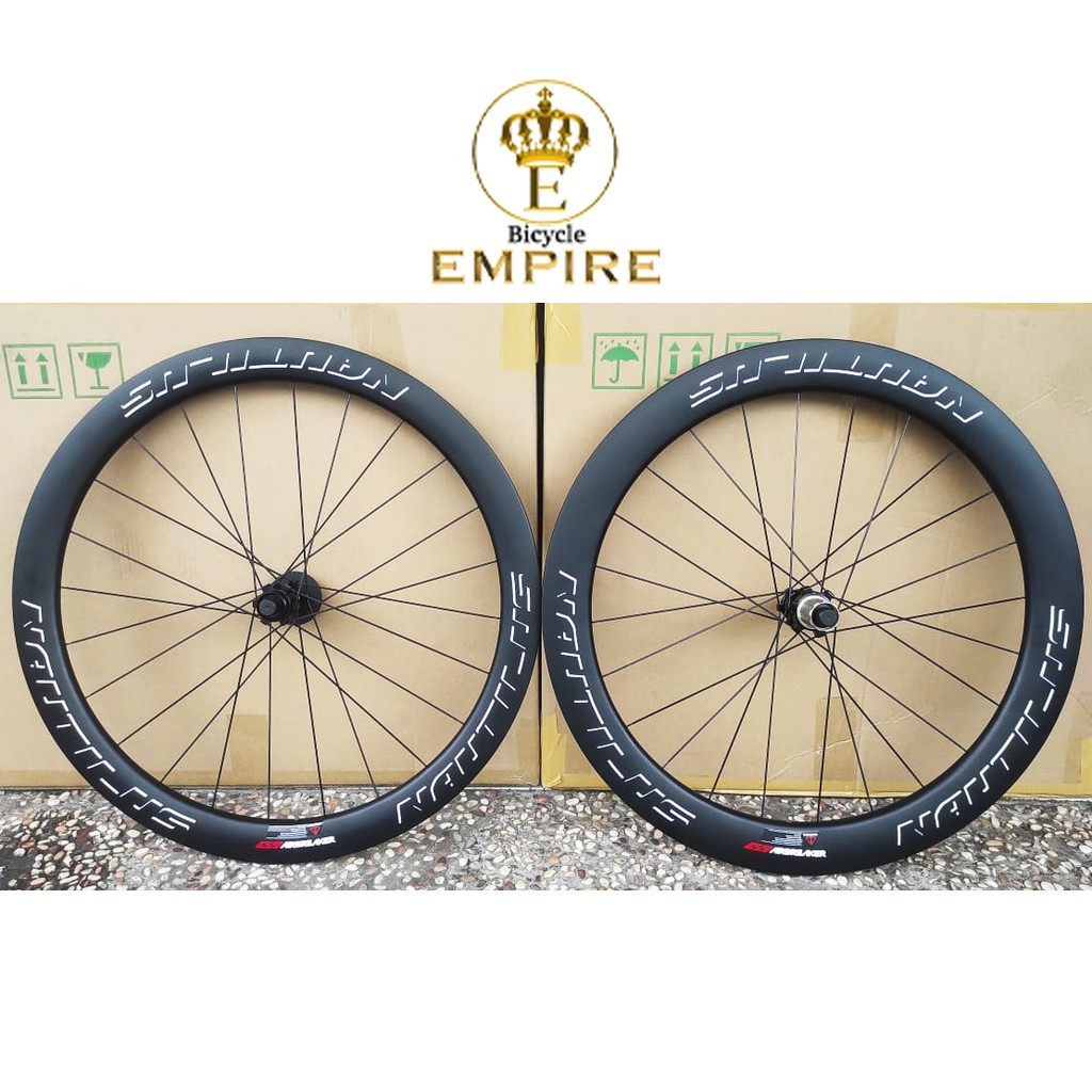 Wheelset Roadbike 700c Nautilus Swift 5.6 Carbon Disc Brake 700 50mm x 60mm 24 Hole Roda 700 Road Bi