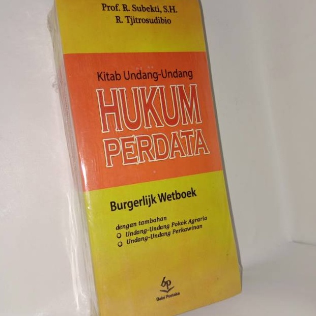 

KODE EK7AR Kitab undangundang hukum perdatabuku baru
