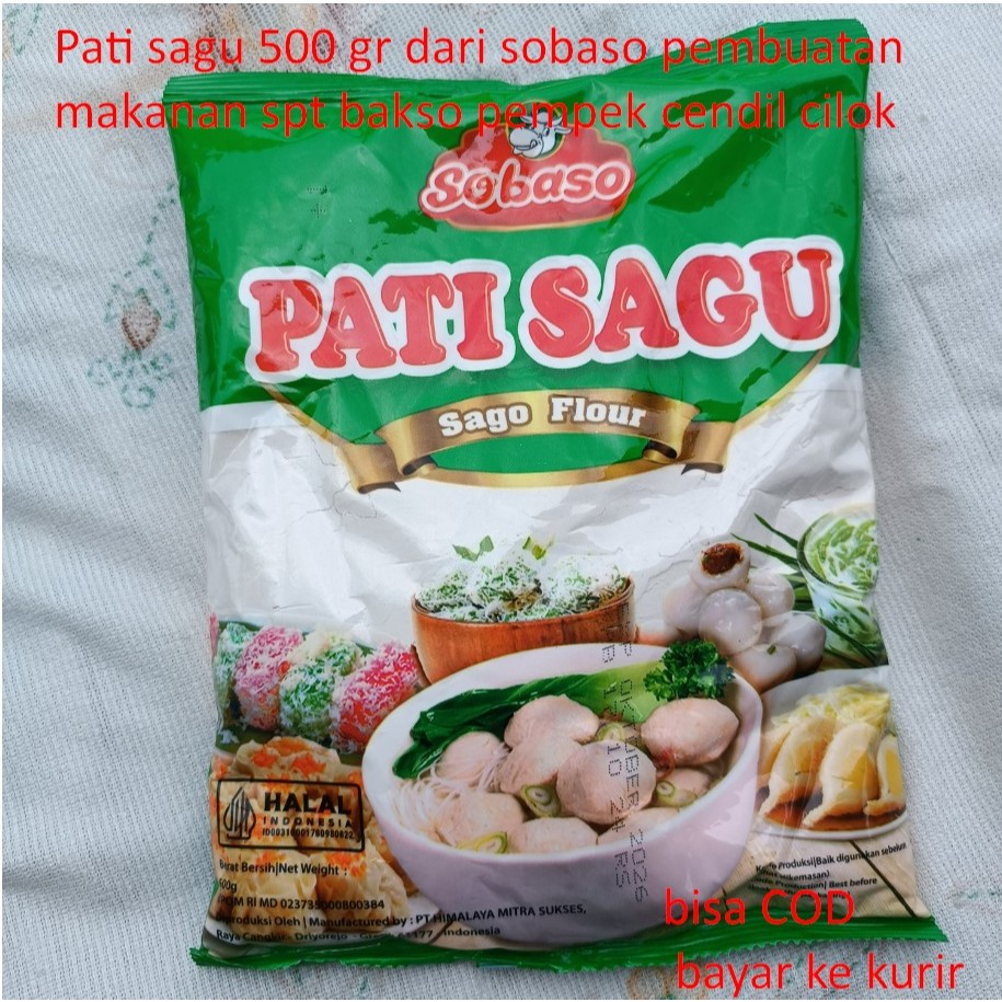 

Pati sagu 500 gr dari sobaso pembuatan makanan spt bakso pempek cendil cilok