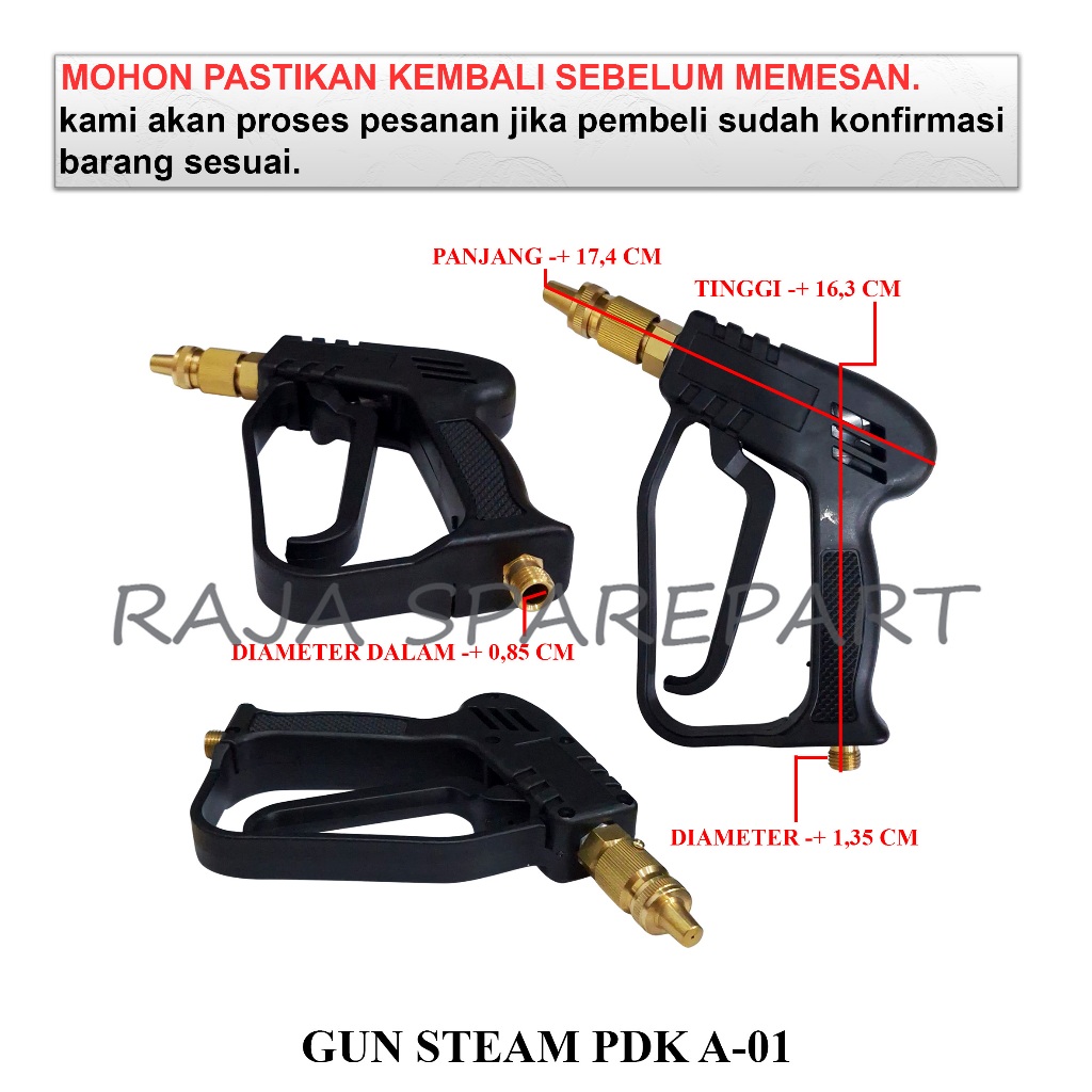 GSP GUN STEAM JET CLEANER / SPRAY GUN JET CLEANER / GUN STEAM PDK A-01