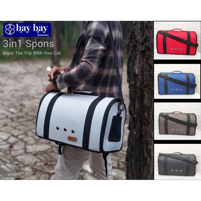 Tas Kucing Model 3in1 Ransel Selempang Jinjing