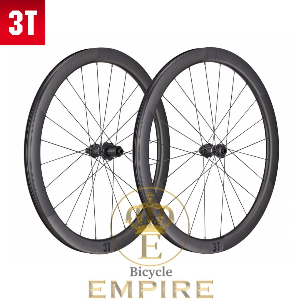 Wheelset Roadbike 700c 3T Discuss C45 Carbon Disc Brake Velg Roda 700 Road Bicycle Empire