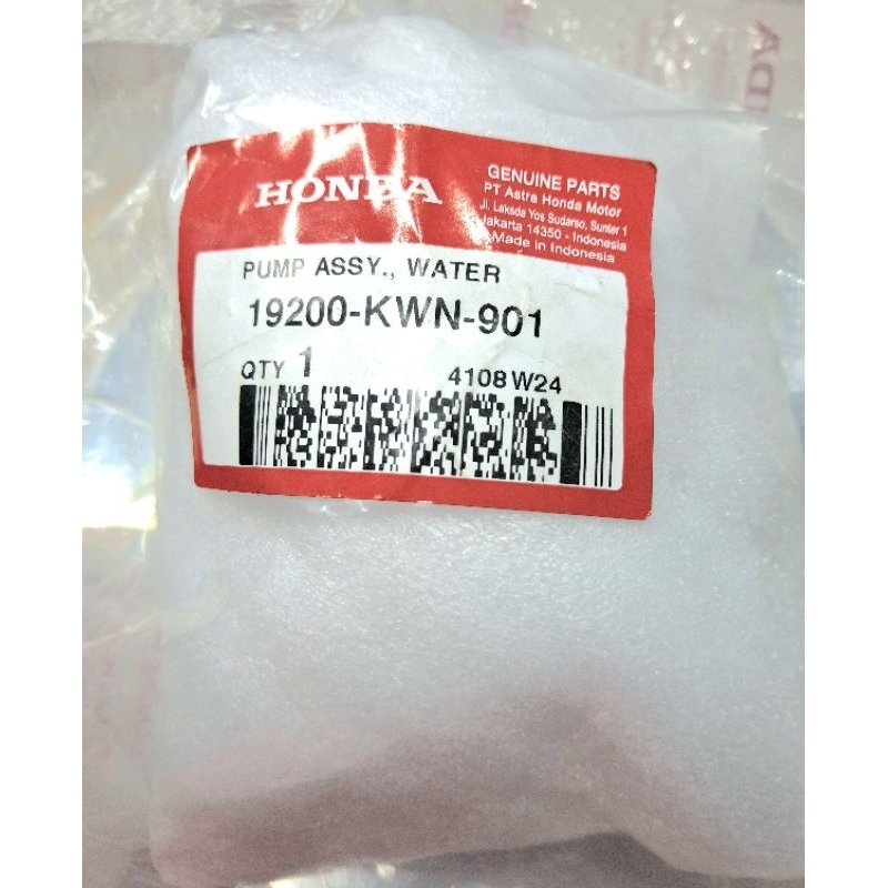 water pump vario 125 sm vario 1150 led pcx 150 dan pcx 125 fi 2012-2022 ori ahm 19200KWN901