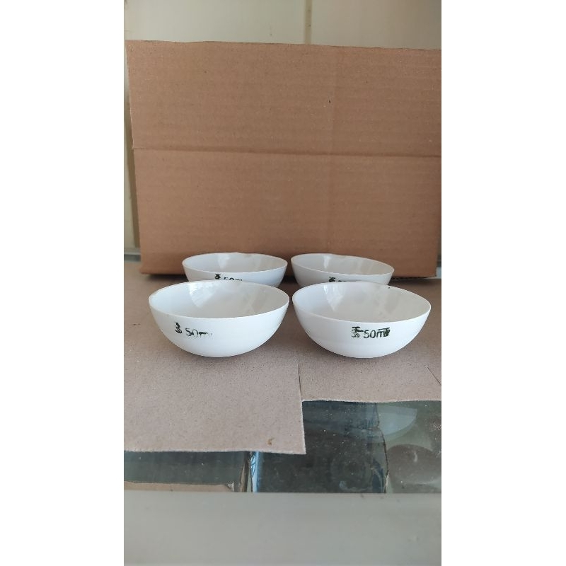 Cawan Porselin 50 ml _ Cawan Penguap 50 cc _Evaporating Dish 50 ml Porcelain