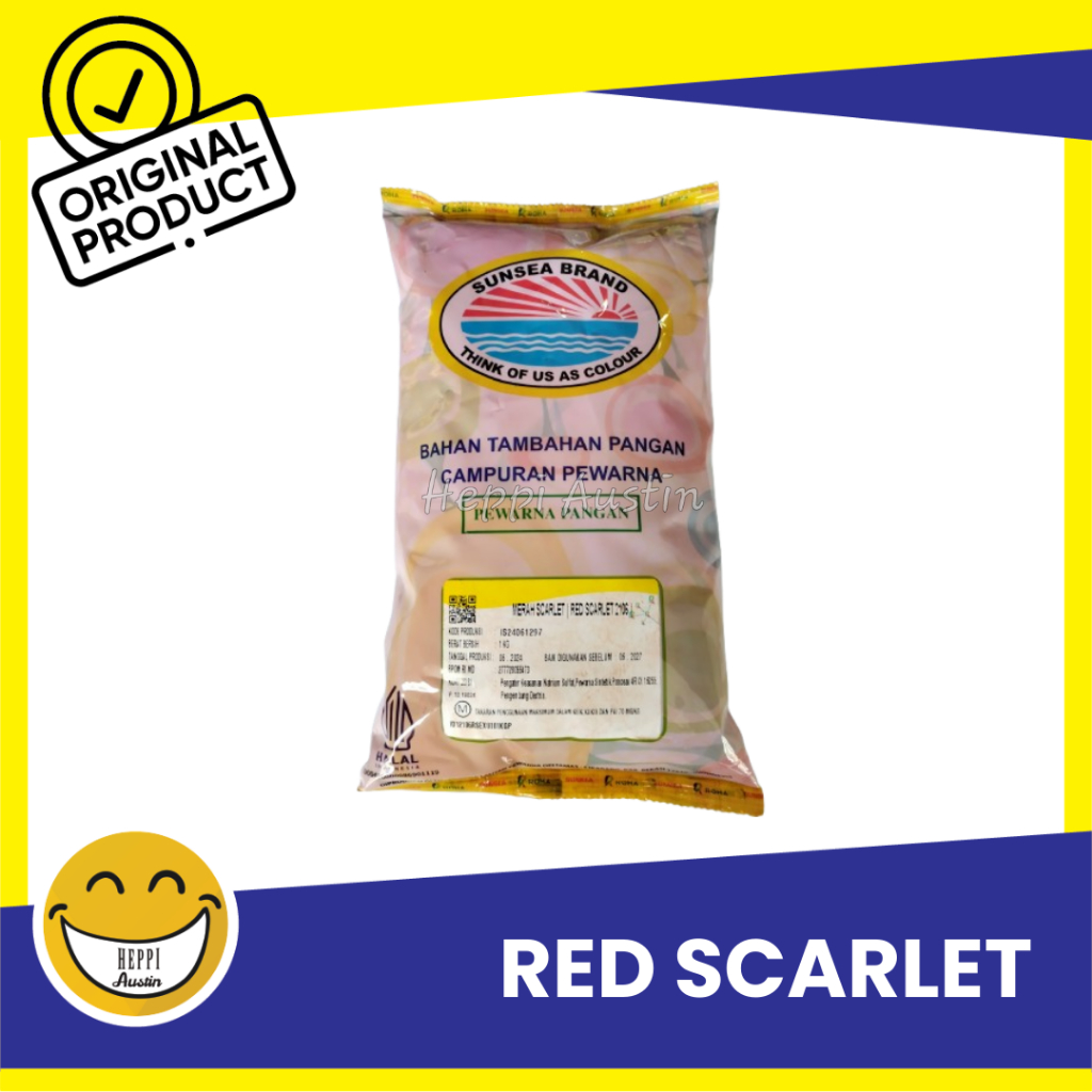 

Pewarna Makanan Merah Red Scarlet Sunsea Roha 100 Gram