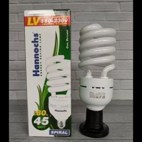 Lampu Spiral 45 Watt Hannochs Putih