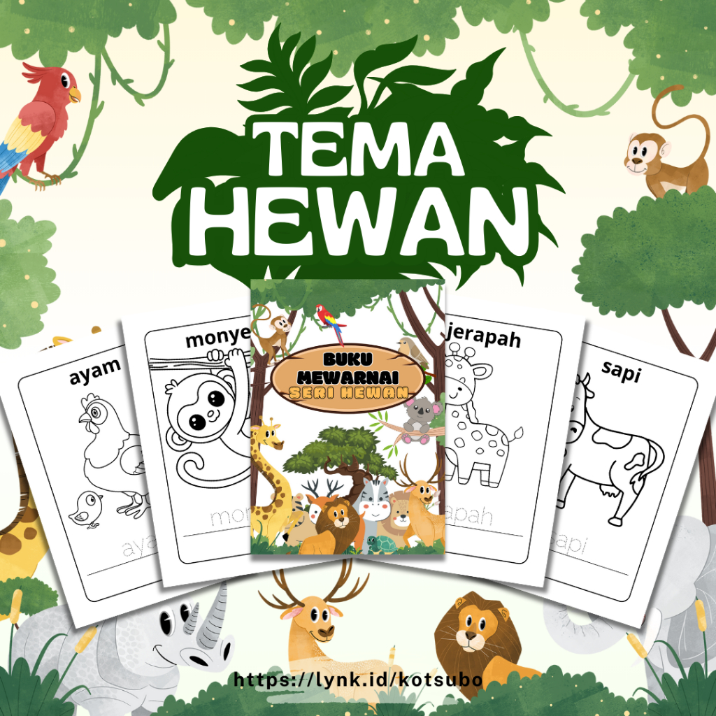 

KERTAS MEWARNAI /COLORING /KERTAS GAMBAR / HEWAN LUCU / KERTAS MEWARNAI ANAK PAUD TK SD / A4