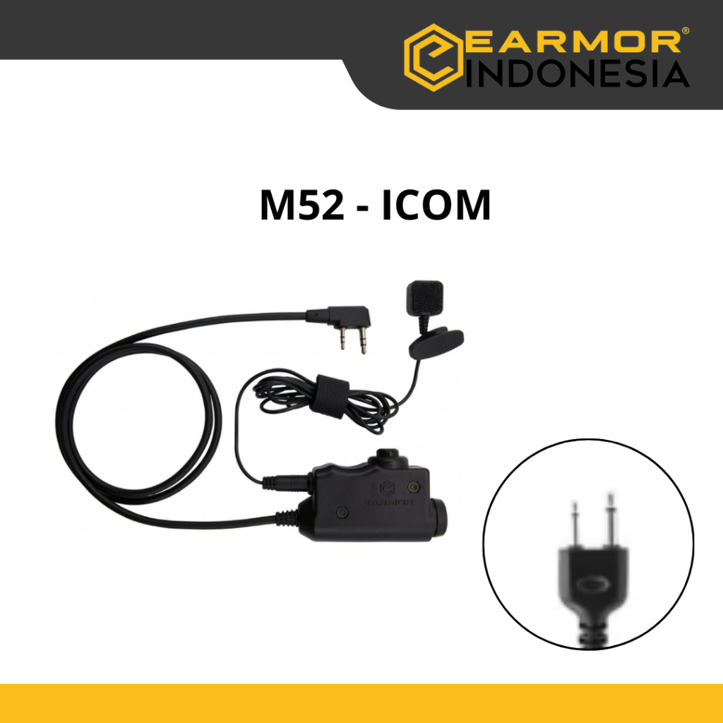 Earmor M52 PTT - ICOM Radio Applications
