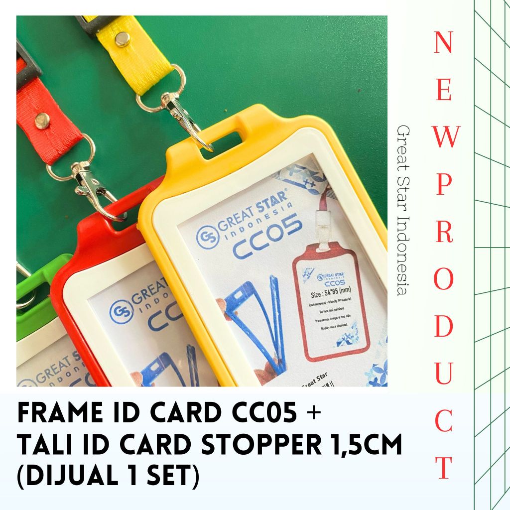 

FRAME ID CARD CC05 NEW 2 SISI + TALI ID CARD STOPPER 1,5CM GREAT STAR