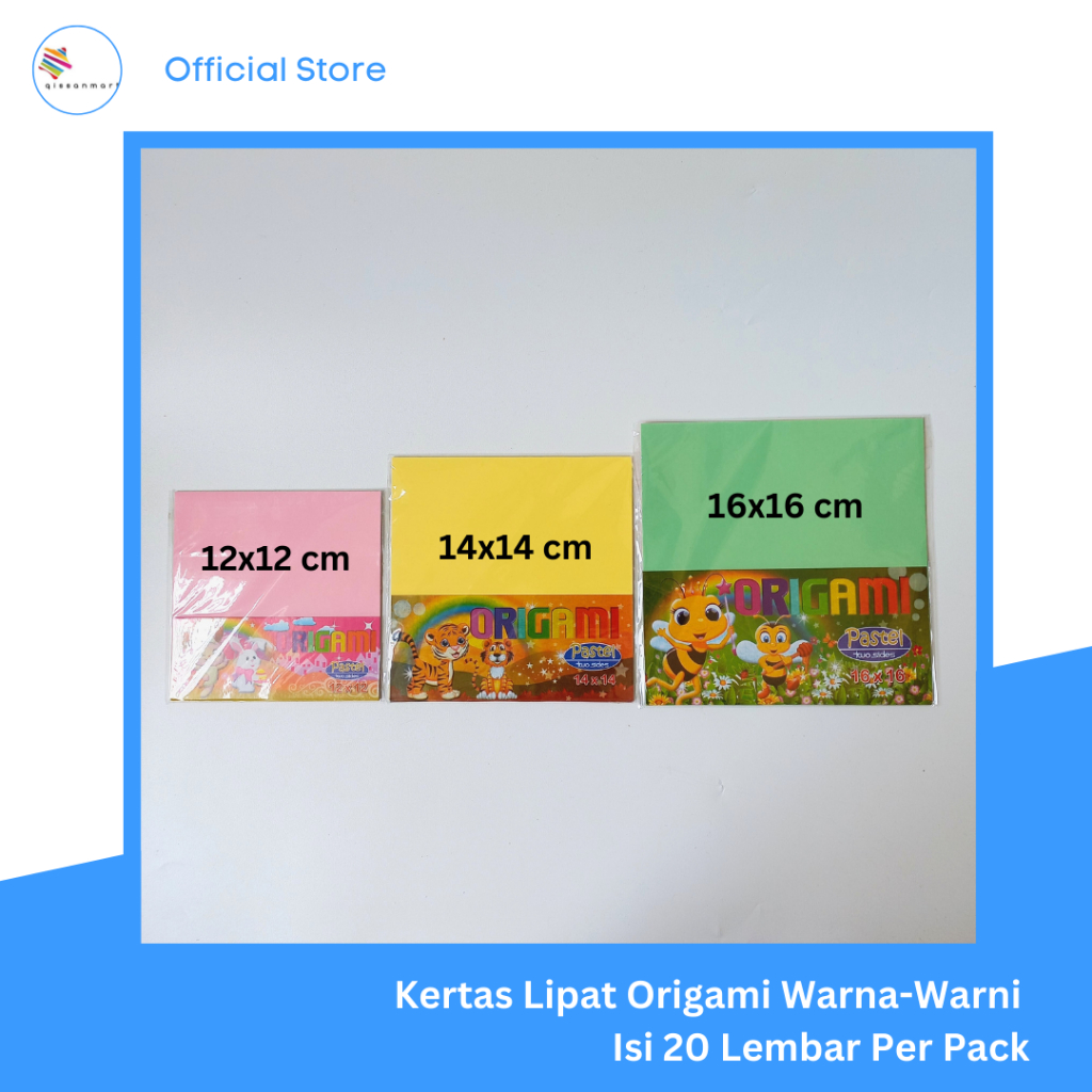 

Kertas Lipat Origami Warna Warni Isi 20 lembar Per Pack