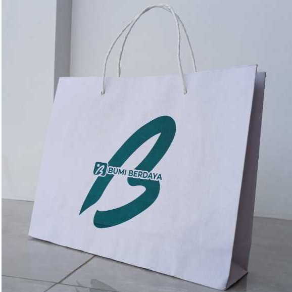 

Paperbag Custom, Paperbag Wedding Souvenir Free Design Sablon Uk 30x7x23cm