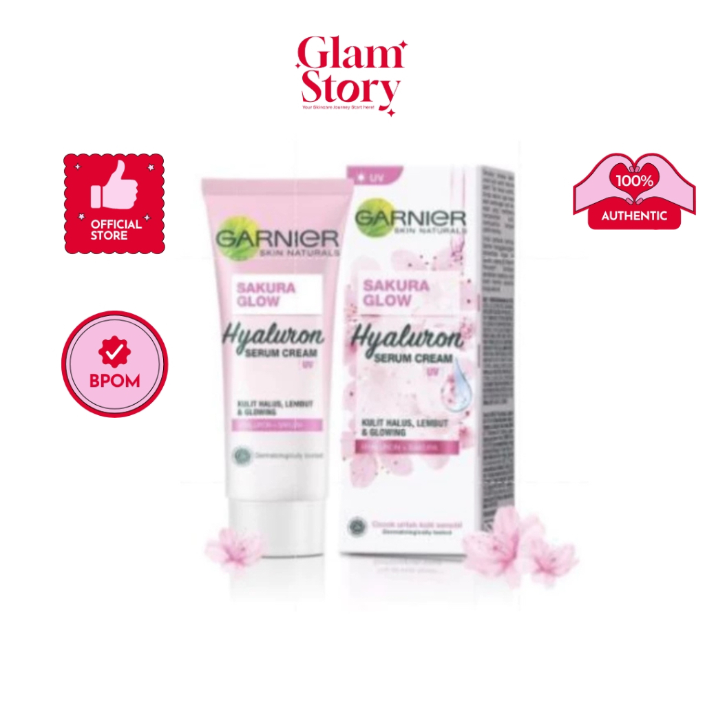 Garnier Sakura Glow  hyaluron serum cream uv
