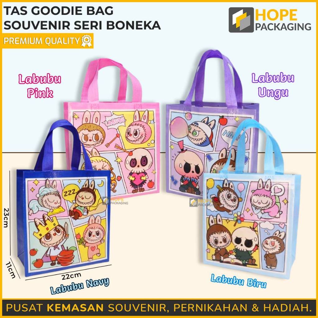 

Tas Goodie Bag Seri Boneka / Tas Hadiah Ultah Anak / Tas Souvenir Ulang Tahun / Tas Bingkisan Snack / Goodie Bag Ultah / Tas Snack