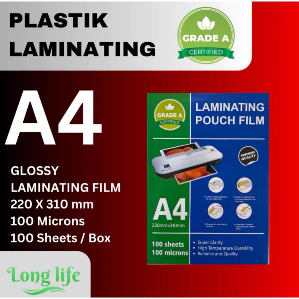 

Laminating Film Pouch Glossy A4 / Plastik Laminating Glossy A4 Grade A