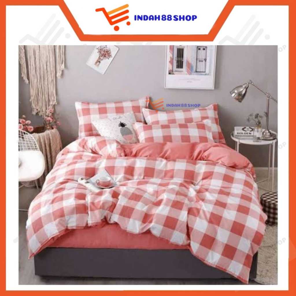 Sprei Kotak Emily Pink Homemade