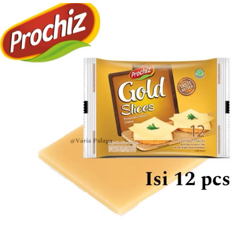 

Keju Gold Prochiz Slice 12pcs || Keju lembar || Camilan Keju