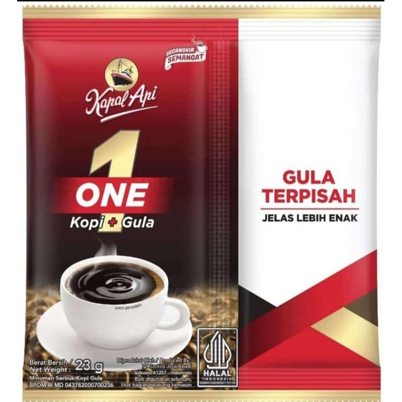 

KOPI Kapal Api ONE ( gula terpisah 10 Sachet )