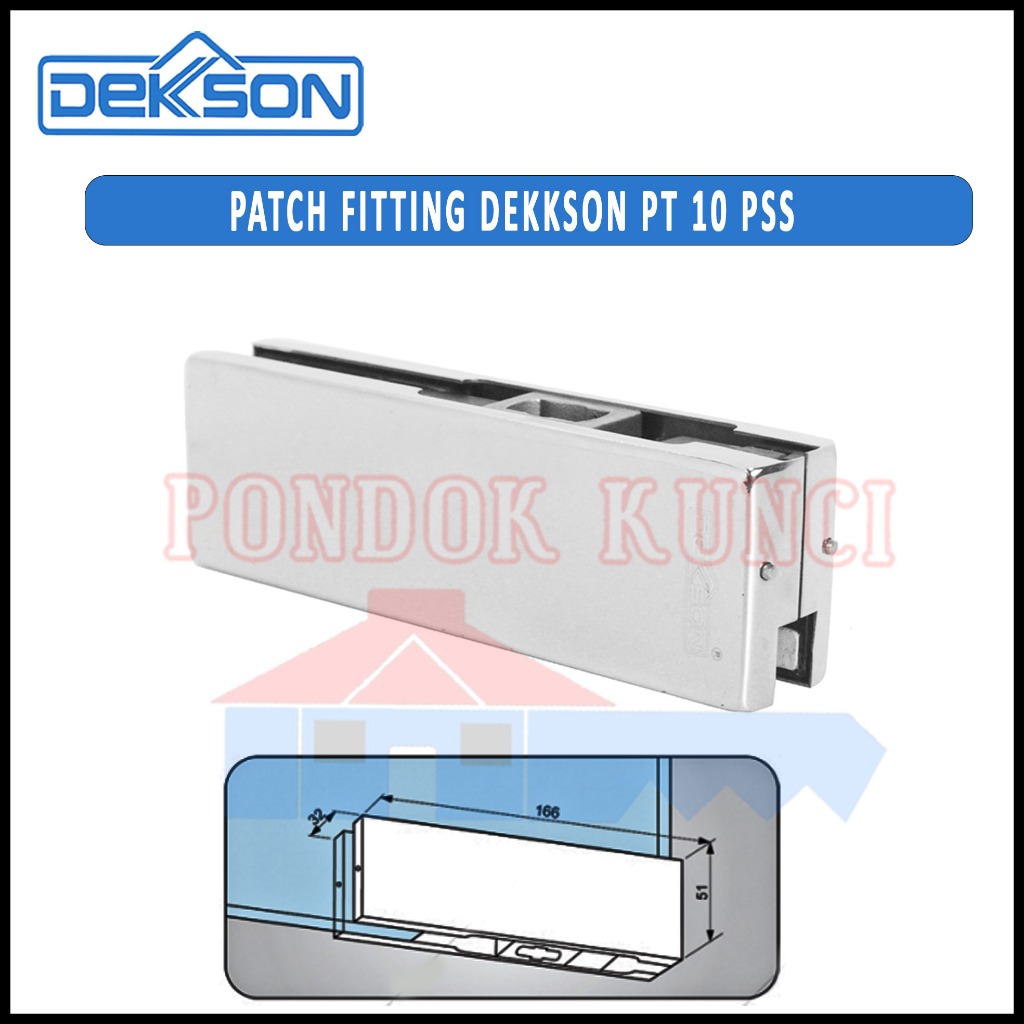 Engsel Pintu Kaca Dekson Patch Fitting Dekkson PT 10 Pintu Kaca Tempered Glass