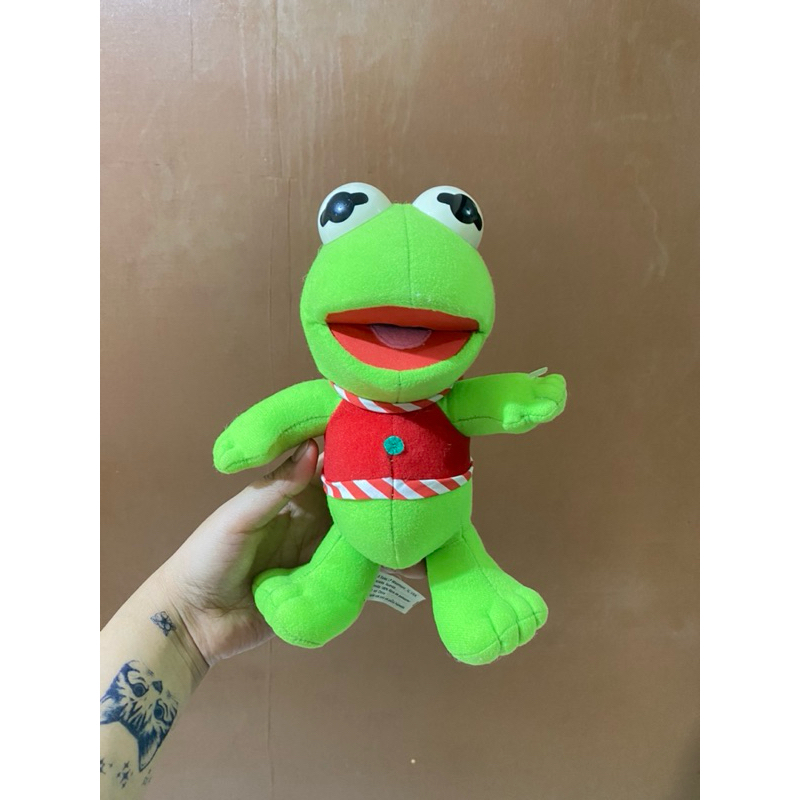 Boneka Karakter Muppet Lucu size 23cm Original / Boneka Kodok topi natal / Boneka Kodok / Boneka Los
