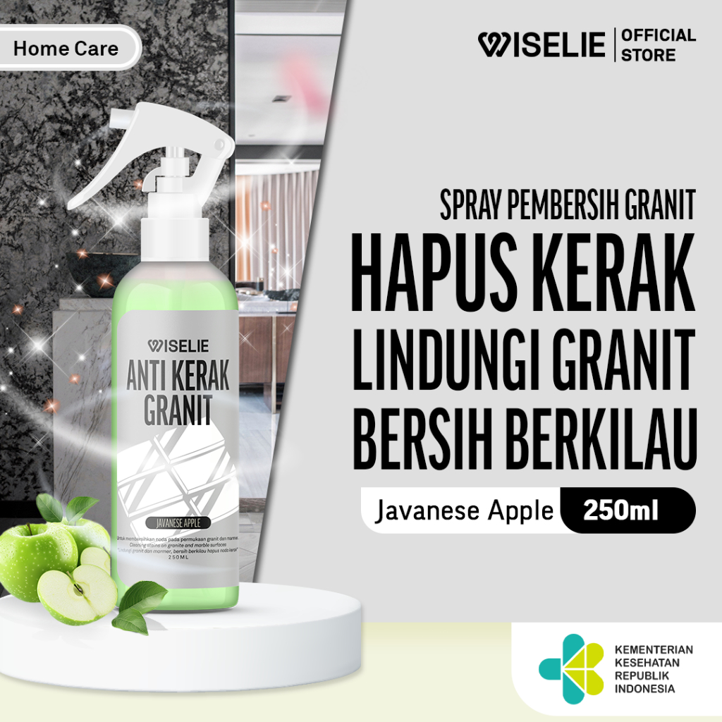 Wiselie Anti Kerak Granit 250ml Pembersih Noda Membandel Batu Alam Marmer Lantai Dinding Meja Dapur 