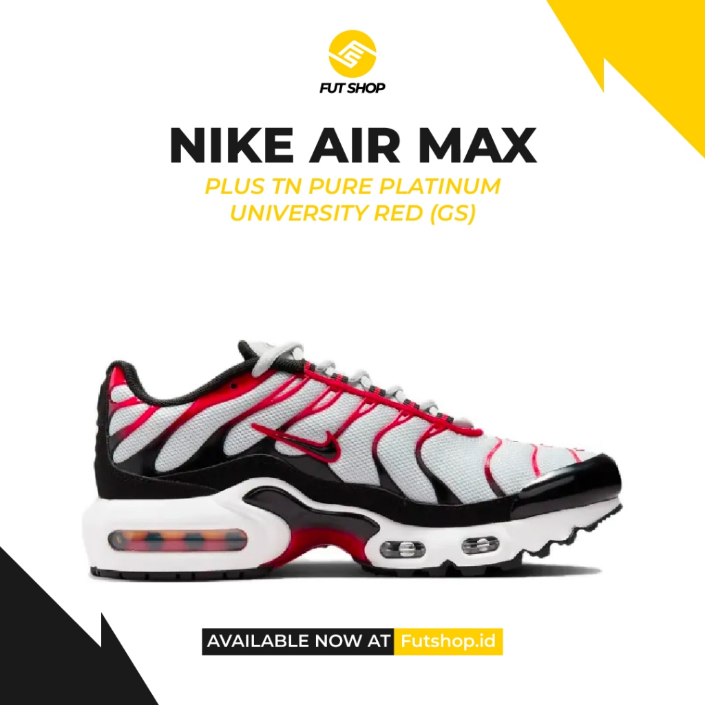 Nike Air Max PlusTN GS Pure Platinum University Red BNIB