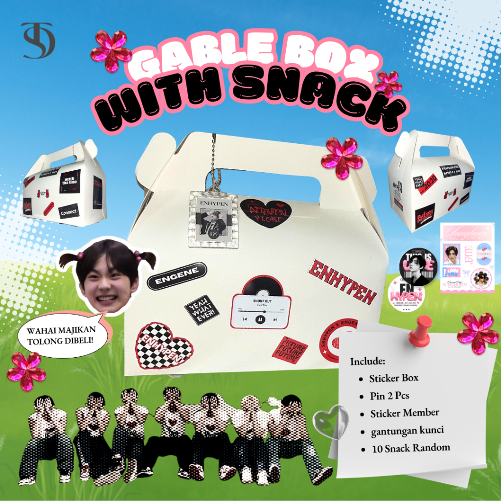 

[L] gift box ENHYPEN / gable box/ tempat kado hadiah/ ultah/ snack box | UK BESAR | BACA DESKRIPSI