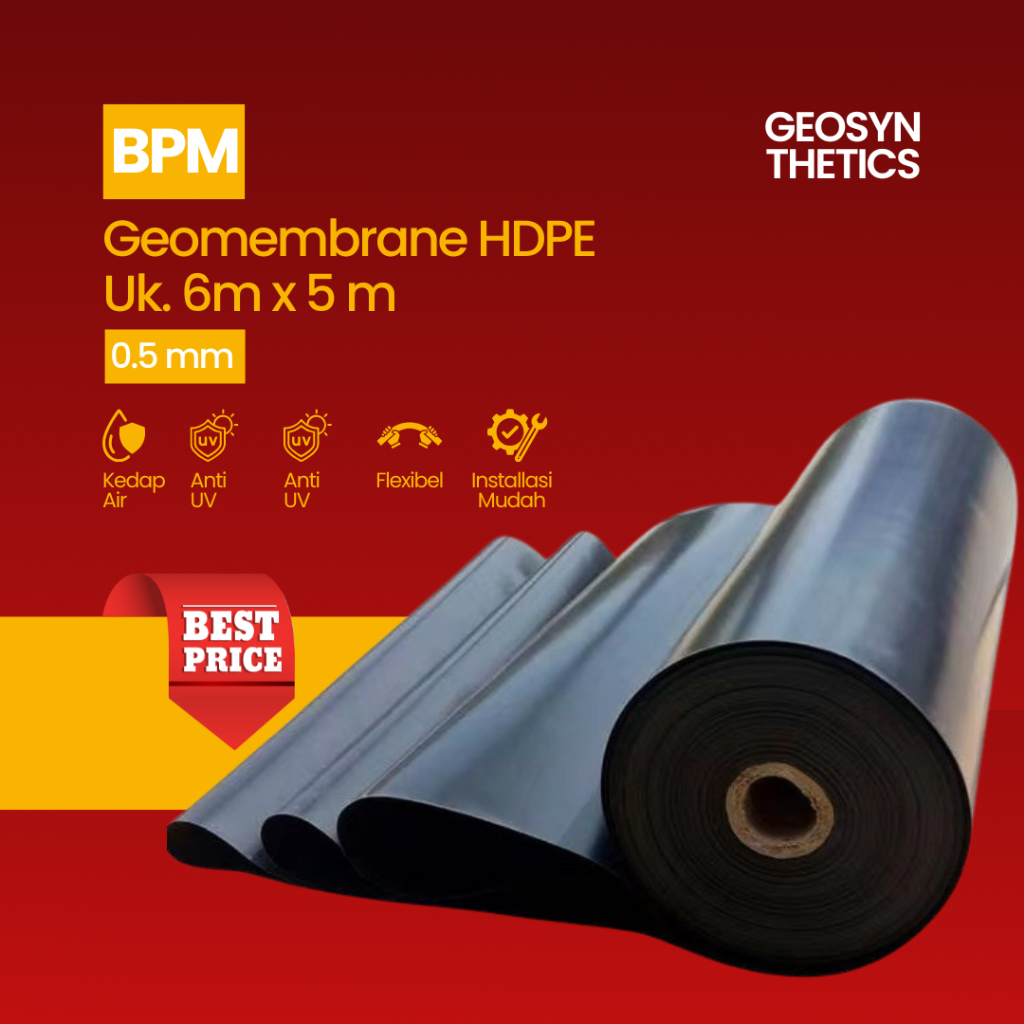 Alas Tambak Geomembrane BPM HDPE 0.5mm meteran