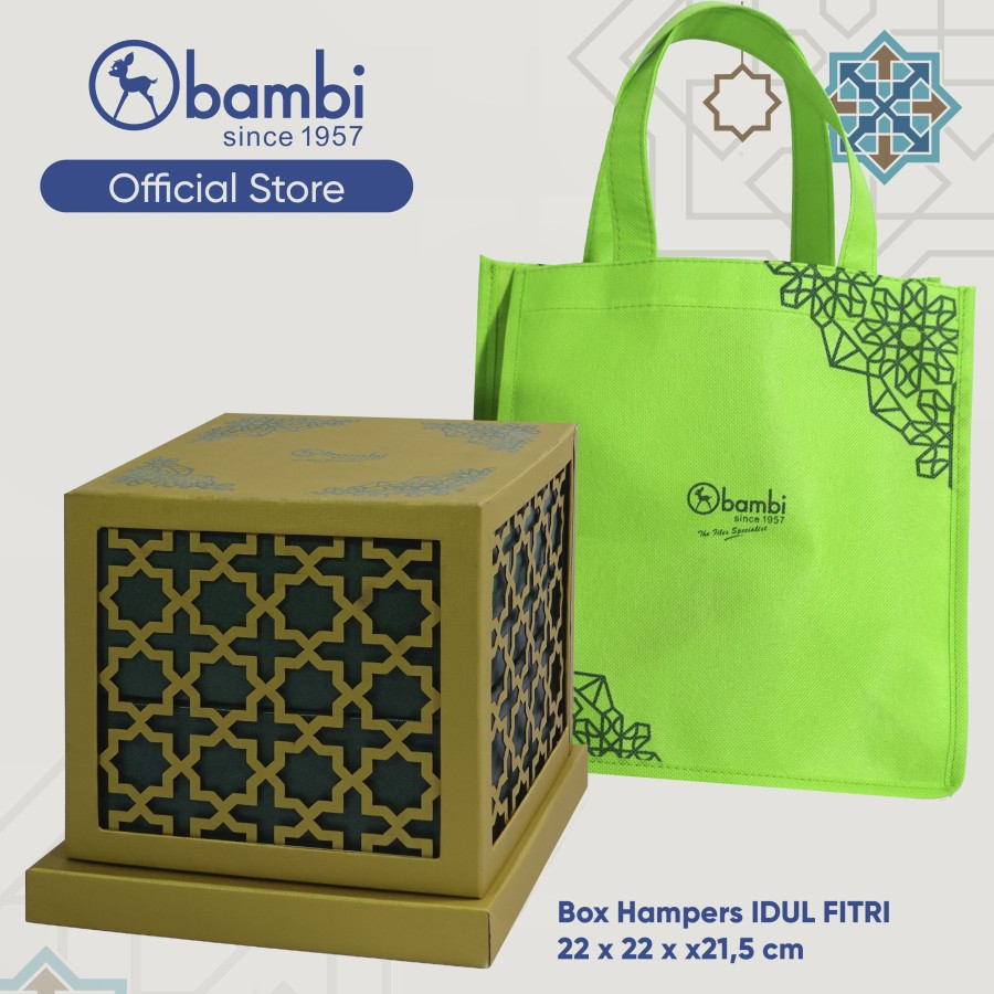 

Bambi Box Hampers Idul Fitri Kado/ Box Hantaran Yellow Gold - 223005